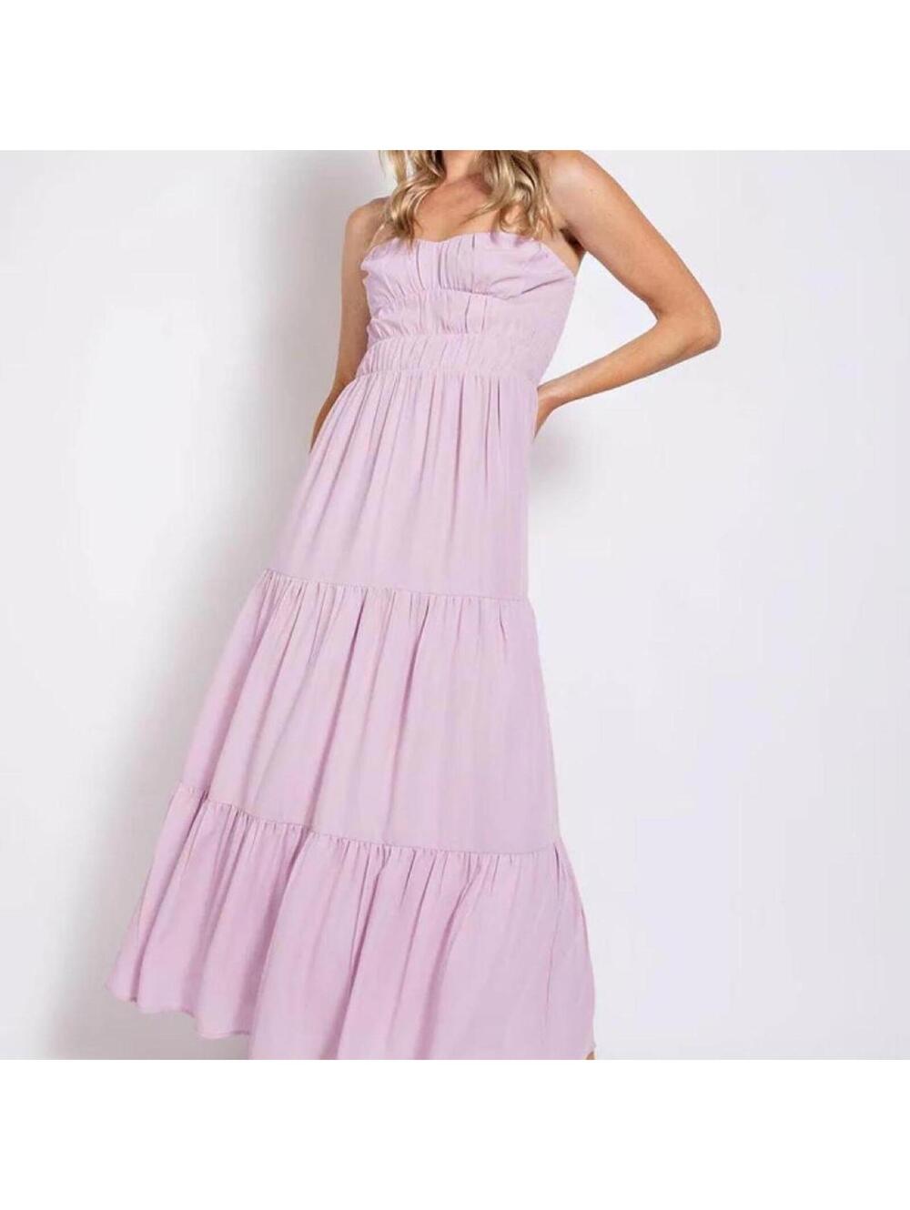 Edit by Nine Lilac Tiered Maxi Dress